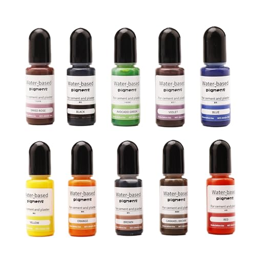 Farbpigmente für Gießpulver, Farbe Für Gießpulver, 10 Farben Flüssiger Farbpigmente für Gießpulver, DIY Produktion Zementbeschichtung Farbige Pigmente Farbpigmente für Gießpulver, Farbe Für Gießpulver, 10 Farben Flüssiger Farbpigmente für Gießpulver, DIY Produktion Zementbeschichtung Farbige Pigmente von Nurila