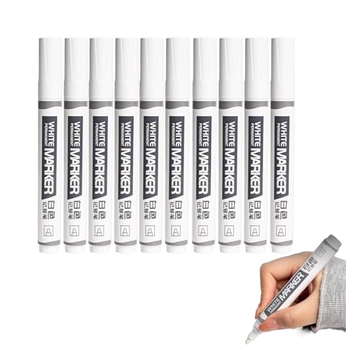 Nurila 10 Stk Permanent Marker Weiß, Weiß Wasserfest Acrylstift Wasserfest Rundspitze 2 Mm für Karton, Glass Holz, Metall, Keramik Tassen, Lackmarker, Stoff, Leinwand Kunststoff Papier Nurila 10 Stk Permanent Marker Weiß, Weiß Wasserfest Acrylstift Wasserfest Rundspitze 2 Mm für Karton, Glass Holz, Metall, Keramik Tassen, Lackmarker, Stoff, Leinwand Kunststoff Papier von Nurila