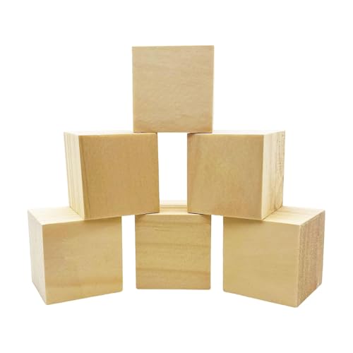 Nurila 100 Stück holzwürfel, holzklötzchen zum basteln 1 * 1 * 1cm, holzwürfel blanko für DIY Handwerk Zahlen Malen Dekoration Zahlen Puzzle Bausteine Holz Deko von Nurila