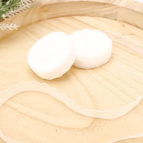 Nurila 10m Spitzenband Weiß, Schleifenband Weiss, 1.4 cm Breit Spitzenborte, Schleifenband Weiß, Weißes Band für Nähen, Mützen, Schals, Accessoires, Geschenkverpackungen, Basteln(2 Bände) von Nurila