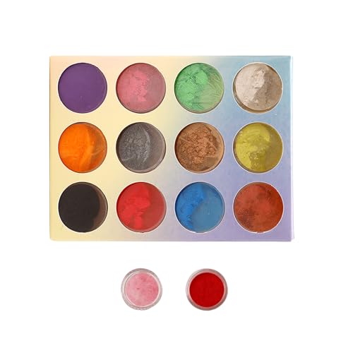 Nurila 12 Farbe für Gießpulver Set, Farbpigmente für Gießpulver, Mica Powder, Epoxidharz Farbe für Diy Kunstharz Gießharz, Kerze, Schmuckherstellung, Kosmetischer, Schleim, Badebombe, Nagellack, Seife Nurila 12 Farbe für Gießpulver Set, Farbpigmente für Gießpulver, Mica Powder, Epoxidharz Farbe für Diy Kunstharz Gießharz, Kerze, Schmuckherstellung, Kosmetischer, Schleim, Badebombe, Nagellack, Seife von Nurila