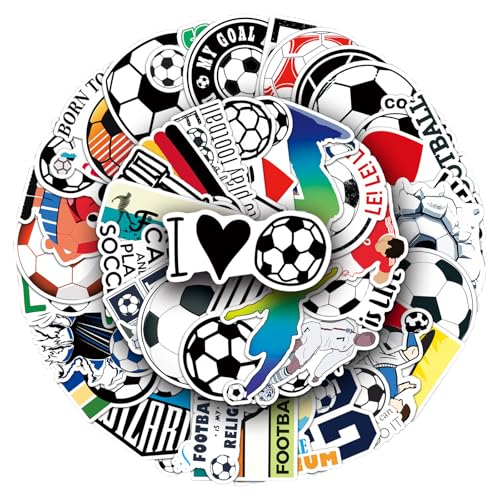 Nurila 50 Stück Sticker Kinder, Aufkleber Kinder Set, Fußball Aufkleber Sticker Geeignet für Laptop, Telefon, Wasserflasche, Fahrrad, Koffer, Scrapbook, Fotoalben, DIY Cute Stickers Aesthetic Nurila 50 Stück Sticker Kinder, Aufkleber Kinder Set, Fußball Aufkleber Sticker Geeignet für Laptop, Telefon, Wasserflasche, Fahrrad, Koffer, Scrapbook, Fotoalben, DIY Cute Stickers Aesthetic von Nurila