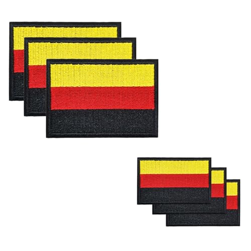 Nurila 6 Stk Deutsch Bügelflicken Kinder, Flicken Zum Aufbügeln Deutschland Patch Klett,Deutsch Aufnäher Kinder für Kleidung Jacken Rucksäcke Jeans Patches DIY Nähen Applikation Reparatur Weste von Nurila