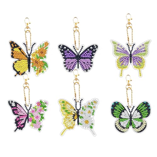 Nurila 6 Stk Diamond Painting Schlüsselanhänger,Schmetterling Diamond Painting Kinder Set, DIY Rhinestone Pasted Diamant Malerei Schlüsselbund Stickerei Kunst Handwerk Anhänger für Kinder Geburtstag Nurila 6 Stk Diamond Painting Schlüsselanhänger,Schmetterling Diamond Painting Kinder Set, DIY Rhinestone Pasted Diamant Malerei Schlüsselbund Stickerei Kunst Handwerk Anhänger für Kinder Geburtstag von Nurila
