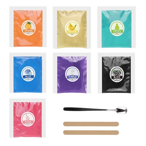 Nurila 7 Farbe für Gießpulver 5g, Farbpigmente für Gießpulver, Mica Powder, Pigmentpulver für Diy Kunstharz Gießharz, Kerze, Schmuckherstellung, Seife, Kosmetischer, Nagellack, Schleim, Badebombe von Nurila