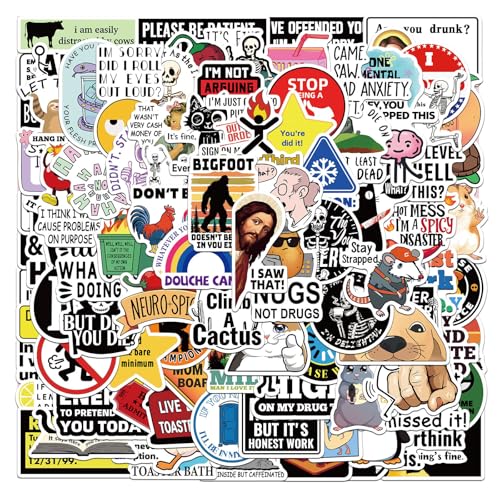 Nurila Aufkleber 100 Stück Lustige Sticker Set,Wasserfeste Aufkleberfür Laptop Skateboard Scrapbook Trinkflasche MacBook IPad Handy Tagebuch Tassen Moped Fahrrad Koffer Notizbuch usw 4.9 * 5CM Nurila Aufkleber 100 Stück Lustige Sticker Set,Wasserfeste Aufkleberfür Laptop Skateboard Scrapbook Trinkflasche MacBook IPad Handy Tagebuch Tassen Moped Fahrrad Koffer Notizbuch usw 4.9 * 5CM von Nurila