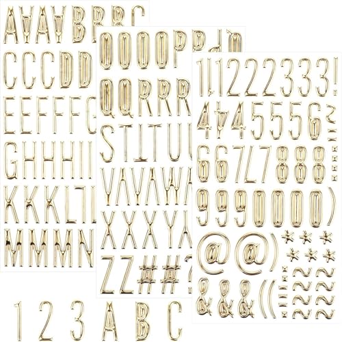 Nurila Buchstaben Aufkleber Buchstaben Zum Aufkleben, Moosgummi Buchstaben 3D Gold-Aufkleber, 171 Stk aufkleberZum Aufkleben Für Kinder Scrapbooking Zubehör Kit Zum Dekorieren 25.5mm von Nurila