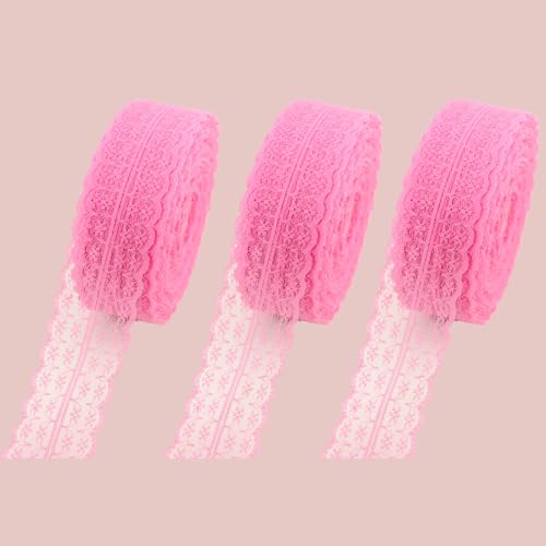 Nurila Spitzenband Set, 30m Spitzenband Set Rosa 45mm Spitzenblumen,Schleifenband Für Nähen Handwerk Hochzeit Deko Geschenkbox Hochzeit Tischdeko Basteln Geschenkband Nurila Spitzenband Set, 30m Spitzenband Set Rosa 45mm Spitzenblumen,Schleifenband Für Nähen Handwerk Hochzeit Deko Geschenkbox Hochzeit Tischdeko Basteln Geschenkband von Nurila