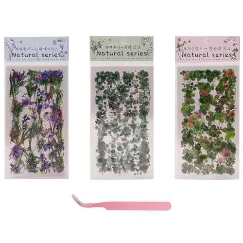 Nurila Sticker Blumen Set, Scrapbooking Sticker Aesthetic, Blumensticker zum Aufkleben, Wasserdicht Aufkleber Blumen, Blumensticker für DIY Karten Fotoalben Notizbuch Dekorationen Nurila Sticker Blumen Set, Scrapbooking Sticker Aesthetic, Blumensticker zum Aufkleben, Wasserdicht Aufkleber Blumen, Blumensticker für DIY Karten Fotoalben Notizbuch Dekorationen von Nurila