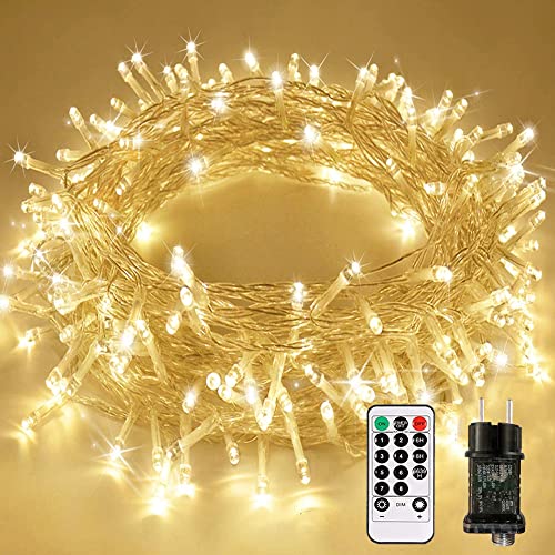 Led Lichterkette Strom 15M 100 LED mit Fernbedienung Timer Merkfunktion Lichterkette IP65 Wasserdicht für Innen und Außen,Niederspannung, Lichterkette für Party Weihnachten Garten Zimmer von Nurkoo