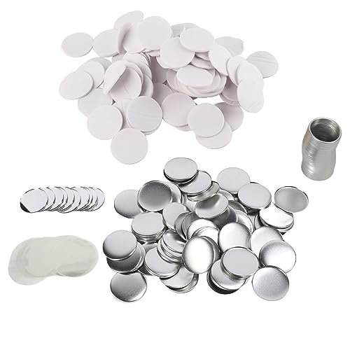 Nurnesy 100 Sets von 58 Mm Leeren Runden Spiegelknöpfen - Rostsichere Blechplatte für DIY -Kunsthandwerk und Handgefertigte Projekte - Idealer Knopfhersteller Vorräte Nurnesy 100 Sets von 58 Mm Leeren Runden Spiegelknöpfen - Rostsichere Blechplatte für DIY -Kunsthandwerk und Handgefertigte Projekte - Idealer Knopfhersteller Vorräte von Nurnesy