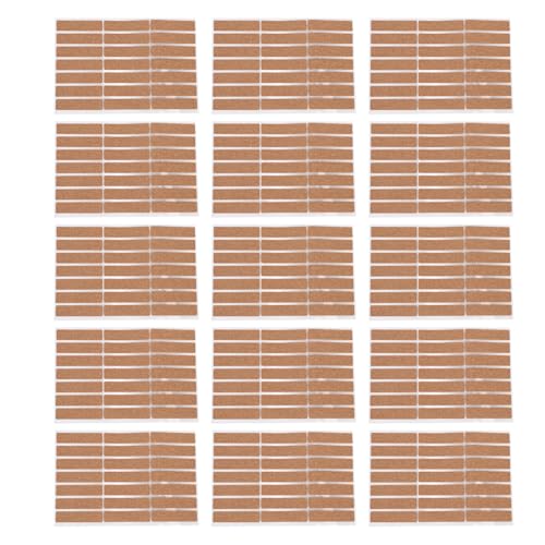 Nurnesy 15 Stcs 15x65mm Holzkörpers Etiketten - Wasser- und Öl -Proof -Selbstkleberaufkleber | Wiederverwendbare Label -Aufkleber für Home, Schule, Büroorganisation von Nurnesy