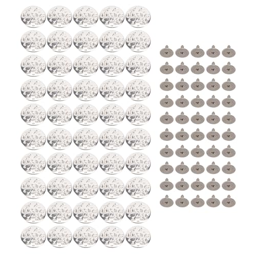 Nurnesy 50 Sätze von 17 Mm Edelstahl Dekorativen Hosenknöpfen - Silbersternmuster mit 2x6,5 Mm Spitze Kreuzschraube für Handtaschen und Gürtel Nurnesy 50 Sätze von 17 Mm Edelstahl Dekorativen Hosenknöpfen - Silbersternmuster mit 2x6,5 Mm Spitze Kreuzschraube für Handtaschen und Gürtel von Nurnesy