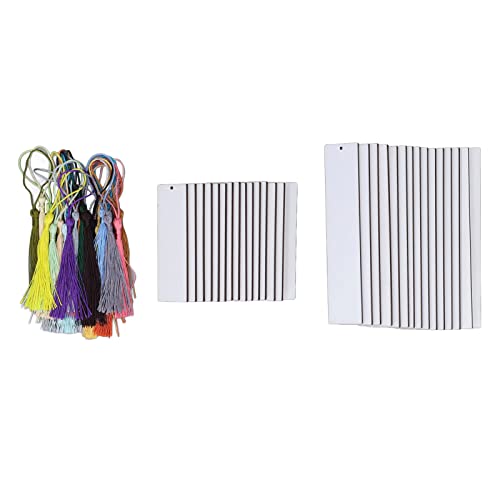 Nurnesy 60 PCs Doppelseitig Sublimation Leere Lesezeichen mit Farbenfrohen Quasten - Geeignet für DIY -Geschenke und Benutzerdefinierte Etiketten von Nurnesy