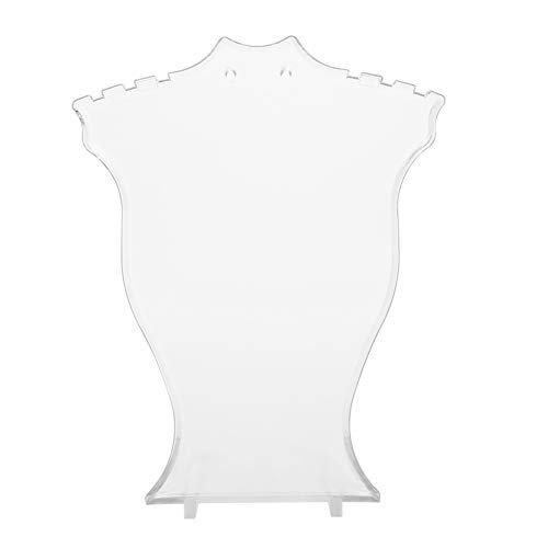 Nurnesy Halskette Schaufensterpuppe, Halskette Display Büste, Halskette Anhänger Kette Schmuck Büste Display Halter Ständer Einzelhandelsgeschäfte und Messen (Transparent) von Nurnesy