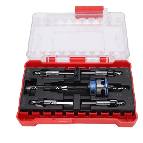 Nurnesy M2 Einstellbarer Tiefe Countersink Drill Bit Set - Schnellverkaufs -Hex -Shank, Ideal für Holzbearbeitungsprojekte Nurnesy M2 Einstellbarer Tiefe Countersink Drill Bit Set - Schnellverkaufs -Hex -Shank, Ideal für Holzbearbeitungsprojekte von Nurnesy
