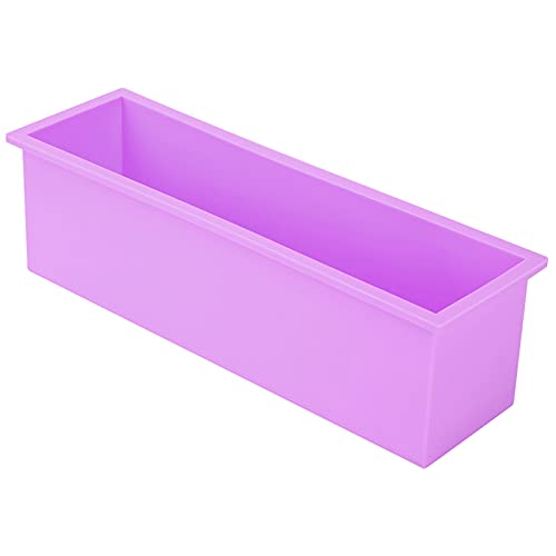 Rechteckige Silikon-Seifenform, DIY-Formenherstellungs-Box-Werkzeug, 1200 Ml (Lila) von Nurnesy