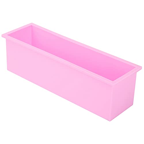 Rechteckige Silikon-Seifenform, DIY-Formenherstellungs-Box-Werkzeug, 1200 Ml (Rosa) von Nurnesy