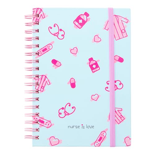 Nurse is Love Notizblock Klein Für Krankenschwester | Mini Notizbuch A6 - Block Kariert | Krankenschwester Zubehör Passt Zu Kugelschreiber & Bauchtasche - Medizinische Schulungsmaterialien -BLUE von Nurse is Love