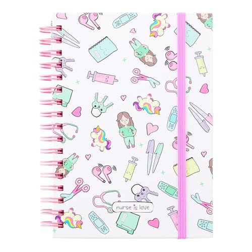 Nurse is Love Notizblock Klein Für Krankenschwester | Mini Notizbuch A6 - Block Kariert | Krankenschwester Zubehör Passt Zu Kugelschreiber & Bauchtasche - Medizinische Schulungsmaterialien -UNICORNS von Nurse is Love