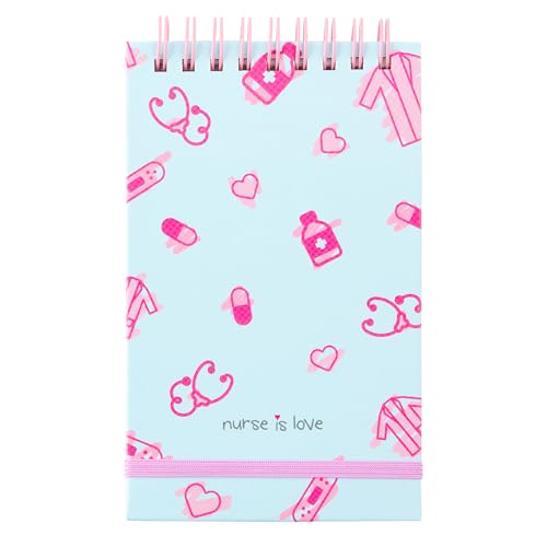 Nurse is Love Notizblock Klein Für Krankenschwester | Mini Notizbuch A7 - Block Kariert | Krankenschwester Zubehör Passt Zu Kugelschreiber & Bauchtasche - Medizinische Schulungsmaterialien -BLUE von Nurse is Love