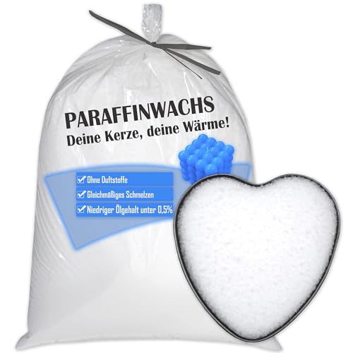 Paraffinwachs für Kerzen 100g Premium Fein Granulat Weiß unbeduftet Kerzensand Kerzenwachs zum gießen -MENGENAUSWAHL 100-900g Paraffin Wachsgranulat DIY Kerzen selber machen 0,10kg von Nurtextil24