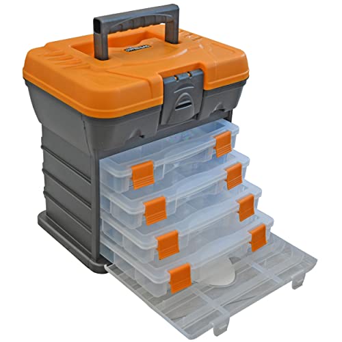 Nurtextil24 Werkzeug Organizer Koffer mit 4 Sortimentskasten Sortierbox Kleinteilkoffer SET Werkzeugkoffer Sortierkasten Kleinteilemagazin von Nurtextil24