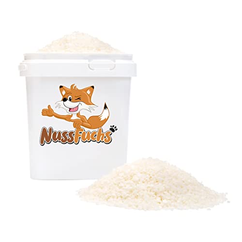 NussFuchs Bienenwachs Pastillen weiß 1,5kg – 100% naturreines Bienenwachs Pellets weiß – ideal für Kosmetik Kerzen Wachstücher zum selber Machen – ohne künstliche Aromen naturbelassen (1,5kg) von NussFuchs