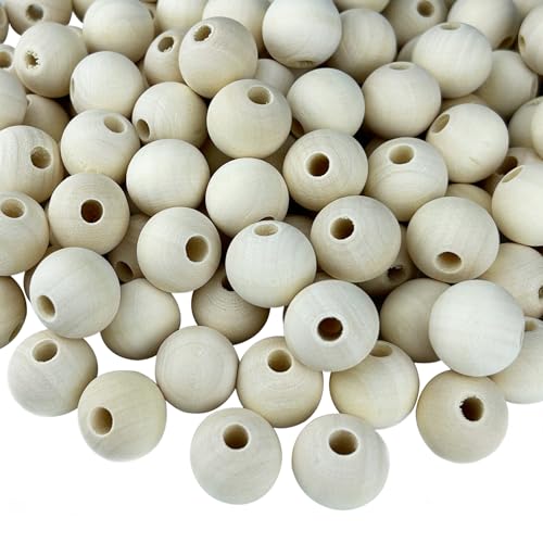 Nutabevr 120 Stück 20 mm Natur Holzperlen, Unbehandelt runder Schima-Holzperlen, Mini Zwischenperlen mit Loch 4mm, Lose Perlen Gesicht Holzperlen, für DIY Handwerk,Schmuck,Makramee,Armband, Halskette Nutabevr 120 Stück 20 mm Natur Holzperlen, Unbehandelt runder Schima-Holzperlen, Mini Zwischenperlen mit Loch 4mm, Lose Perlen Gesicht Holzperlen, für DIY Handwerk,Schmuck,Makramee,Armband, Halskette von Nutabevr
