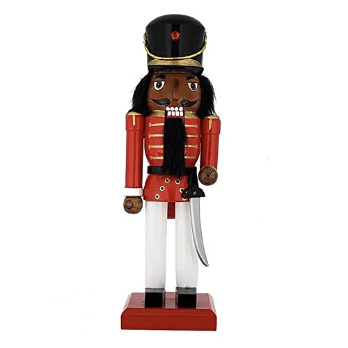 Nutcracker Ballet Gifts, Soldat Nussknacker, Weihnachtsschmuck, afrikanische amerikanische Holzfigur, Dekoration mit traditioneller roter und weißer Uniform für Urlaub, Heimdekoration, ideale von Nutcracker Ballet Gifts