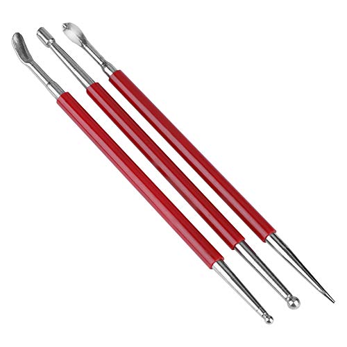 3PCS Handmade Leather Plastic and Rubber Printing Press Wipers Rub Tool Set Professionelles Lederpresswerkzeug Set für Lederhandwerk Handwerker und Amateure in Rot und Silber 16cm 3PCS Handmade Leather Plastic and Rubber Printing Press Wipers Rub Tool Set Professionelles Lederpresswerkzeug Set für Lederhandwerk Handwerker und Amateure in Rot und Silber 16cm von NutriEss