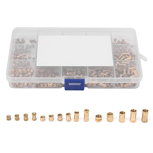 Eingepresste Messing tern 450 Stück Hochwertige Rändel Messing Einschraubtern für Spritzguss Metallfedern Zubehör in verschiedenen Größen M2 M3 M4 mit Aufbewahrungsbox Eingepresste Messing tern 450 Stück Hochwertige Rändel Messing Einschraubtern für Spritzguss Metallfedern Zubehör in verschiedenen Größen M2 M3 M4 mit Aufbewahrungsbox von NutriEss