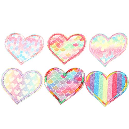 Embroidered Patch Hochwertige Stoff Applikationen DIY Stickerei Aufnäher für Kleidung und Accessoires 6 Stück Regenbogen Herz Design Embroidered Patch Hochwertige Stoff Applikationen DIY Stickerei Aufnäher für Kleidung und Accessoires 6 Stück Regenbogen Herz Design von NutriEss