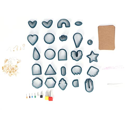 Polymer Clay Werkzeuge Set 142 Teile Dunkelblaue Kunststoff Ausstecher Formen DIY Schmuck Ohrringe Basteln Kit ideen von NutriEss