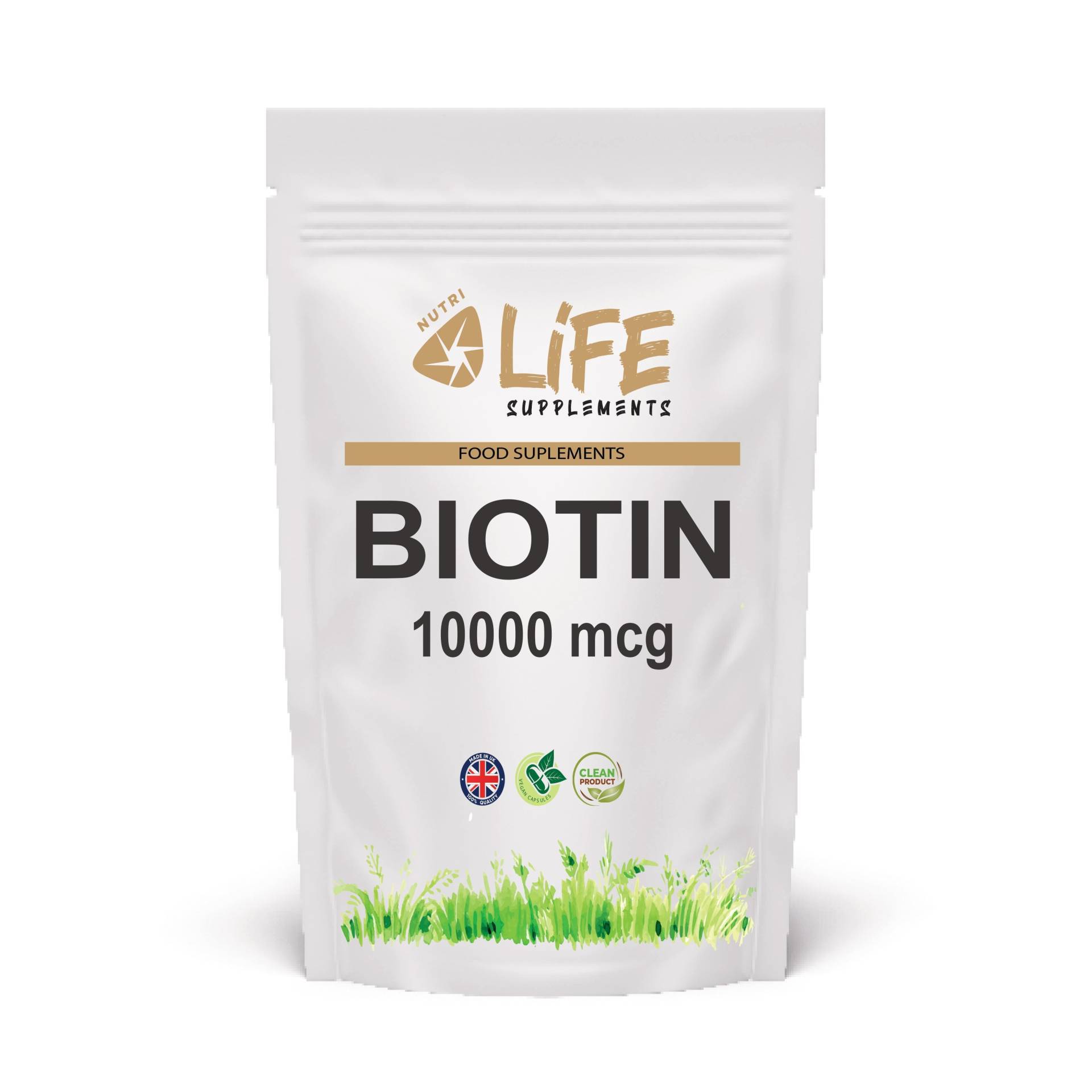 Biotin 190 Mg Kapseln Sauber Natürliche Ergänzung Vitamin B7 Uk von NutriLifeSupplements