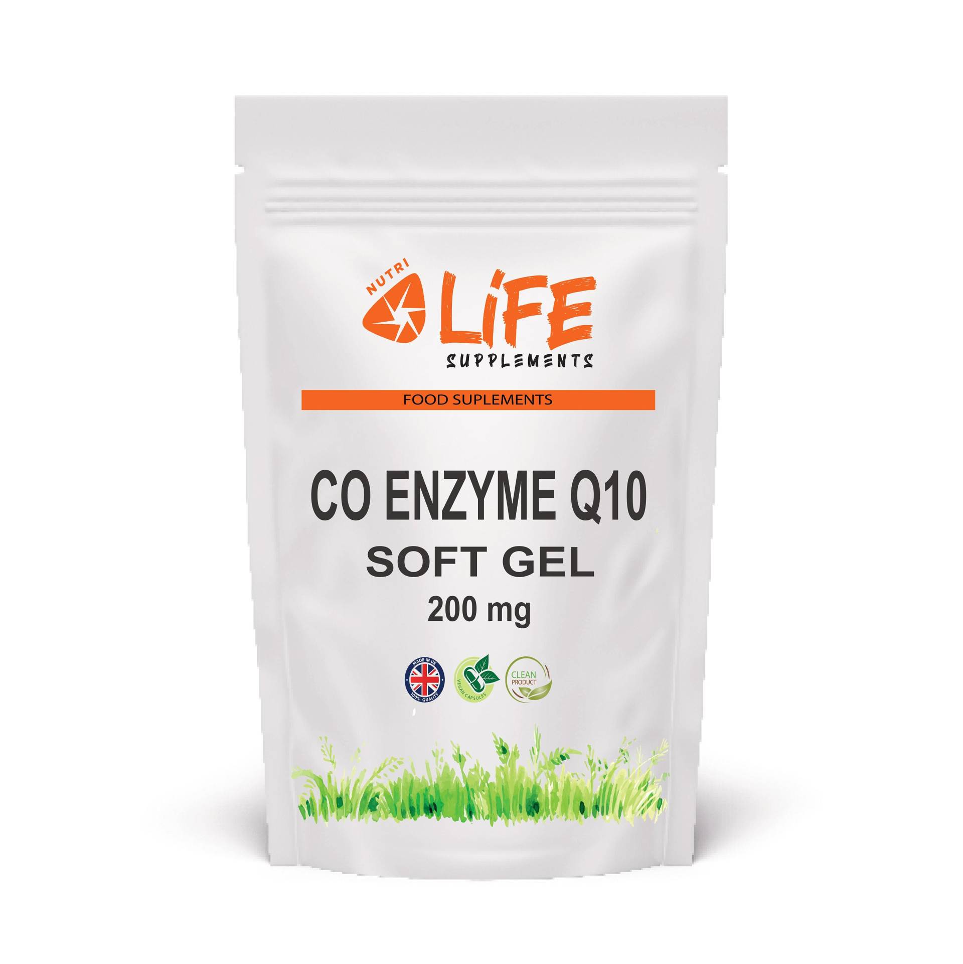 Coenzym Q10 | Coq10 Ubiquinon Soft Gel 200 Mg Vegan Kapseln 100% Natürlich Hoch Resorbierbar von NutriLifeSupplements