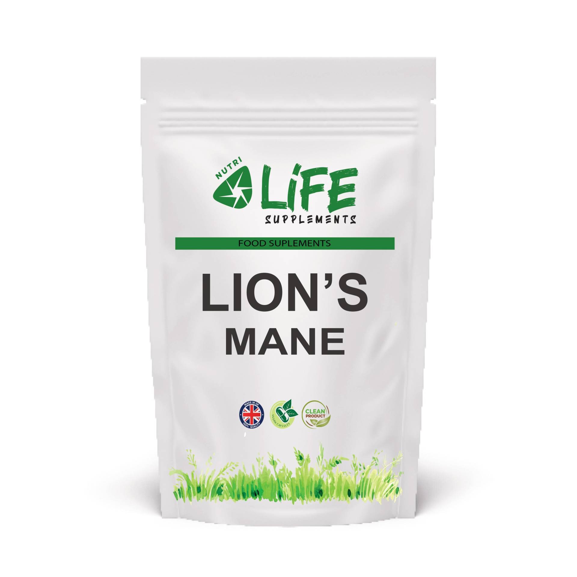 Löwenmähne Pilz 40% Polysaccarides Lion's Mane 500 Mg Kapseln Natürliche Ergänzung von NutriLifeSupplements