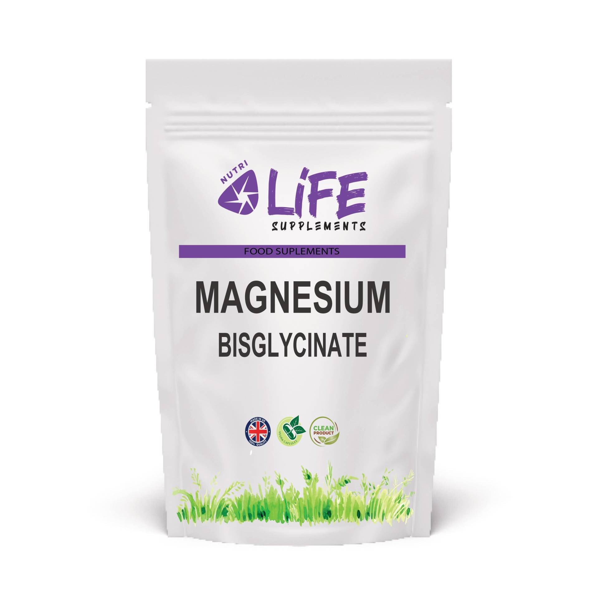 Magnesium Bisglycinat 650 Mg Saubere Echte Vegan Kapseln Hoch Resorbierbare Nahrungsergänzung von NutriLifeSupplements