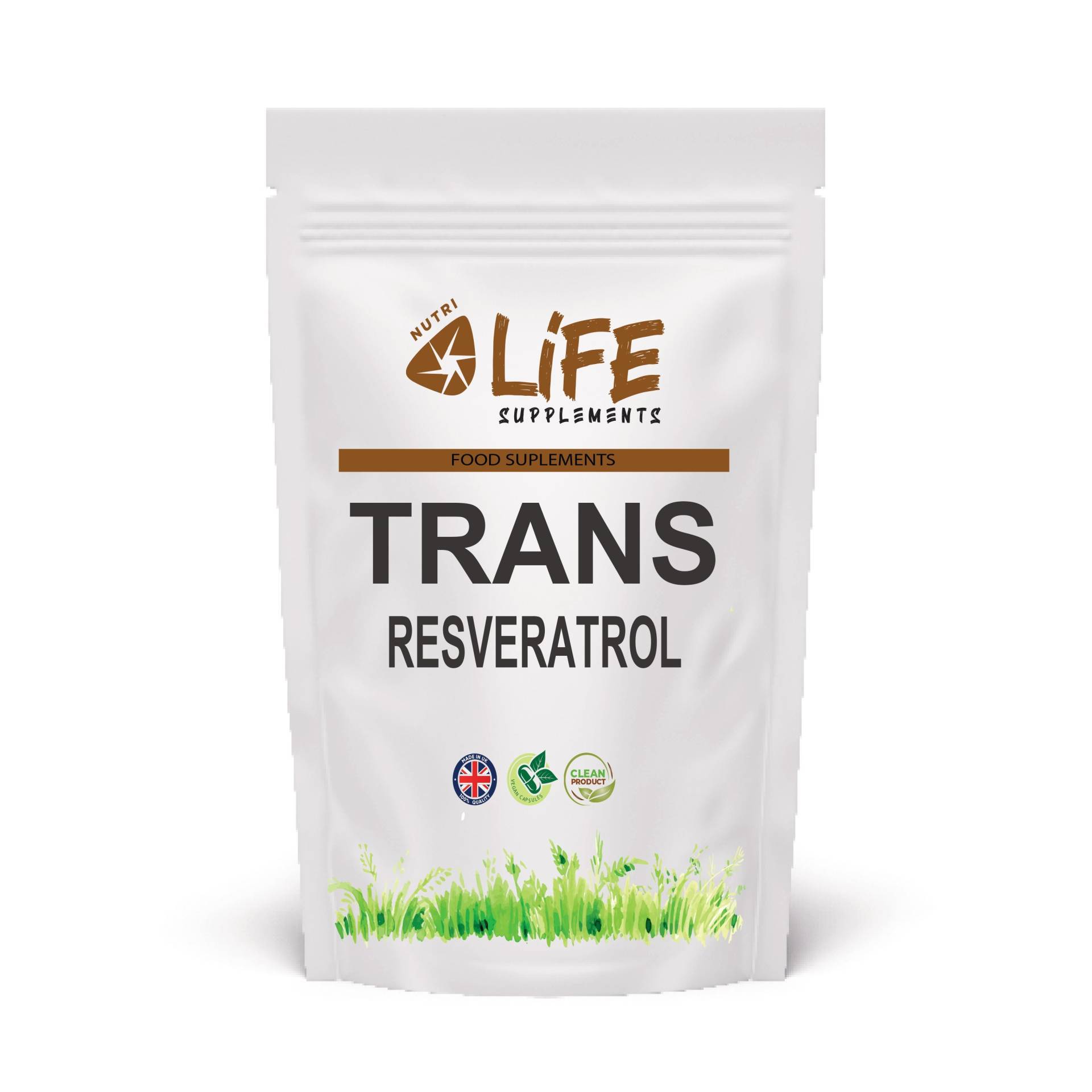 Trans Resveratrol 450 Mg Vegane Kapseln - 100 % Natürliches, Hoch Absorbierbares Antioxidans-Ergänzungsmittel von NutriLifeSupplements