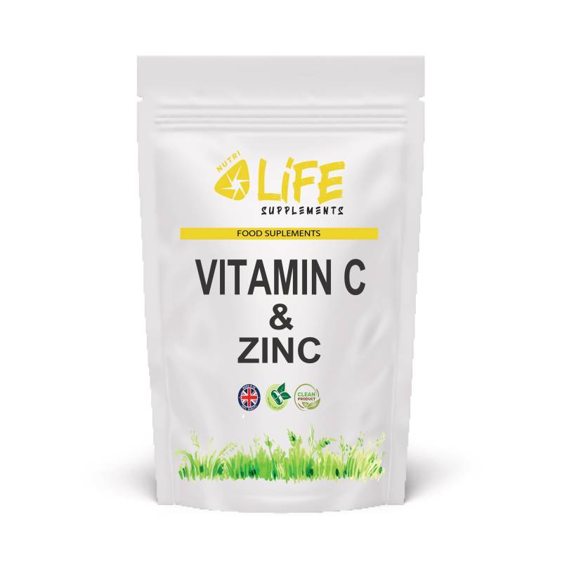 Vitamin C + Zink Doppelstärkenformel Vegane Kapseln Uk Beste Ergänzung Zur Unterstützung Des Immunsystems von NutriLifeSupplements