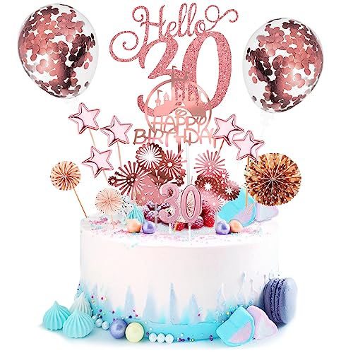 Tortendeko 30 Geburtstag Frauen Männer Deko 17Pcs Kuchendeko 30. Geburtstag Deko 30 Geburtstag Happy Birthday 30 Tortendeko Gold mit Geburtstagskerzen Sternen Luftballons und Papierfächer (Rosa Gold) Tortendeko 30 Geburtstag Frauen Männer Deko 17Pcs Kuchendeko 30. Geburtstag Deko 30 Geburtstag Happy Birthday 30 Tortendeko Gold mit Geburtstagskerzen Sternen Luftballons und Papierfächer (Rosa Gold) von Nuts OT nuts