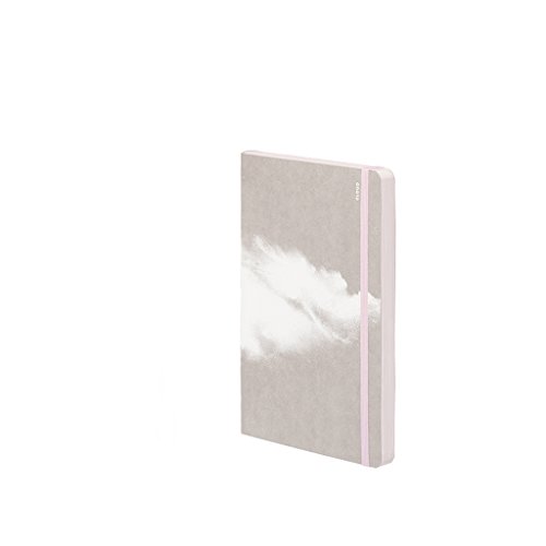 nuuna Inspiration Book - "Cloud Pink" - Notizbuch, Jeans Label Material, Softcover, Gummiband-Verschluss, 176 Seiten Premium Papier, DIN A5, Pink von Nuuna