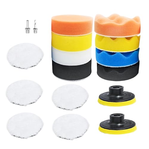 Nuyhadds Auto-Polierpads,Bohrer-Polierpad,Auto-Polierscheibe mit Bohradapter - Polierpad-Set aus und Wolle zum Polieren, Schleifen, Wachsen und Versiegeln von Autolack von Nuyhadds