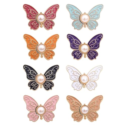 Nuyhadds Jean- -Pins zum Anziehen an der Taille, 8 x Schmetterlinge an der Taille | wiederverwendbare Kleidungsanpassungswerkzeuge, keine Nähdekoration, von Nuyhadds