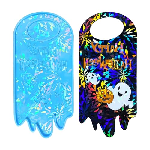 Silikonform für Türschilder – Halloween-Harzgussform für Türschild und Knaufaufhänger, Epoxidharz-Plattenform, kreatives Gießwerkzeug für Urlaub, Party, Dekoration und Zubehör für den täglichen Silikonform für Türschilder – Halloween-Harzgussform für Türschild und Knaufaufhänger, Epoxidharz-Plattenform, kreatives Gießwerkzeug für Urlaub, Party, Dekoration und Zubehör für den täglichen von Nuyhadds