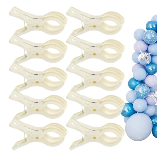 Backdrop Clips - 10-Piece Strong Grip Clamps for Balloon Arch Setup, Crafting Projects with Secure Hold, Photo Backdrop Accessories for Wedding Birthday Parties, 3.54x1 inch von Nuyhgtr