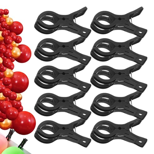 Backdrop Clips - 10-Piece Strong Grip Clamps for Balloon Arch Setup, Crafting Projects with Secure Hold, Photo Backdrop Accessories for Wedding Birthday Parties, 3.54x1 inch von Nuyhgtr