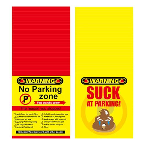 Bad Parking Cards, 50 Pieces Funny Parking Card, Easy to Use Funny Vehicle Notes, Humorous School Supplies for Men, Women, Family, Friends,3.54x3.15 Inches, Yellow Bad Parking Cards, 50 Pieces Funny Parking Card, Easy to Use Funny Vehicle Notes, Humorous School Supplies for Men, Women, Family, Friends,3.54x3.15 Inches, Yellow von Nuyhgtr