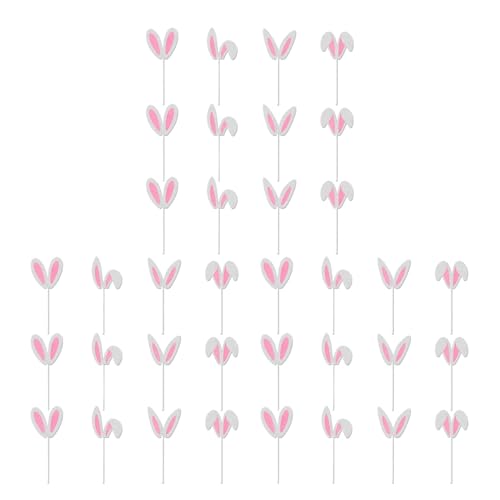 Bunny Cake Topper, Ostern Kuchendeko Hase Kuchen Topper Osterhase Dekorationen Wiederverwendbare Cake Topper Deko Bunny Cake Topper für Osterkuchen und Cupcakes mit Hasenohren Bunny Cake Topper, Ostern Kuchendeko Hase Kuchen Topper Osterhase Dekorationen Wiederverwendbare Cake Topper Deko Bunny Cake Topper für Osterkuchen und Cupcakes mit Hasenohren von Nuyhgtr
