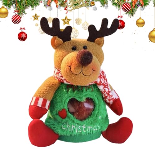 Holiday Snack Tasche Weihnachten Santa Storage Budes, Treat Favor Bags, wiederverwendbare Goodie Pack Supplies für Party Geburtstagsschüler Klassenzimmer Strumpf Stockers, 15x23cm von Nuyhgtr